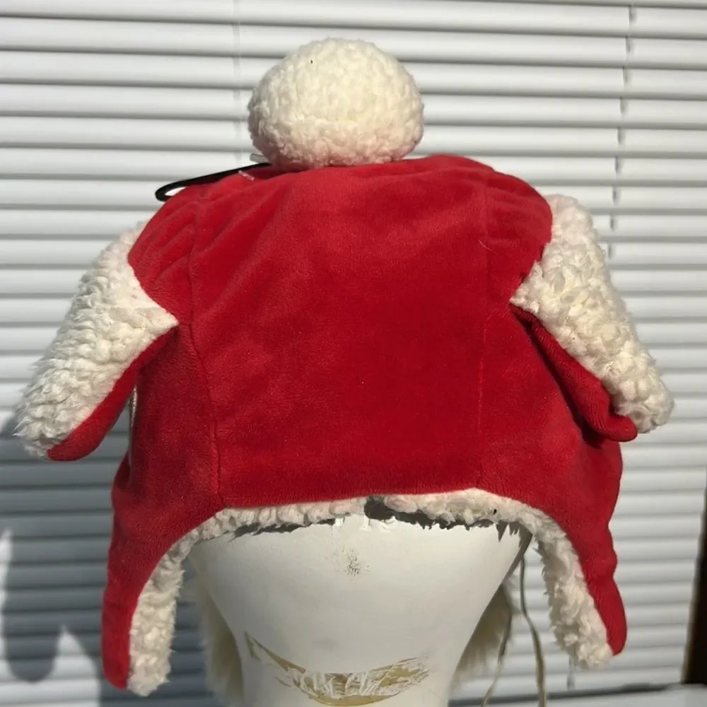 Santa Hat with Beard for XL Dog  **View Photos of Inside of beard** Damage
